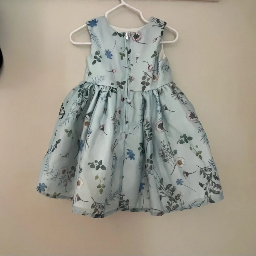 Floral Toddler Dress in Blue - Picture 2 of 3